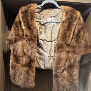 Chic Brown Fur Stole Wrap